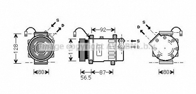 AVA QUALITY COOLING pek036 -  Компрессор, кондиционер